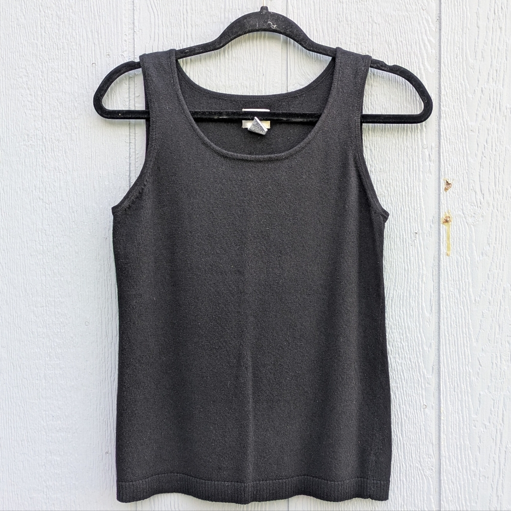 Chico's Knit Tank Top Black Small‎ 4